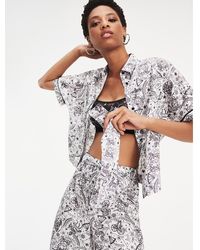 Tommy Hilfiger Zendaya Pyjamaset Met Sterrenbeeldenprint - Wit