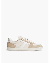 Tommy Hilfiger - Suede Mixed Texture Enamel Flag Trainers - Lyst