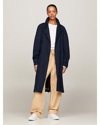 Tommy Hilfiger - Trenchcoat BLEND FLUID TRENCH mit Metalllabel - Lyst