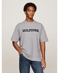 Tommy Hilfiger - T-Shirt aus Twill mit -Monotype-Logo - Lyst
