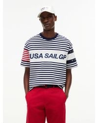 Tommy Hilfiger - Tommy X U.s. Sail Gp Team Stripe Relaxed T-shirt - Lyst