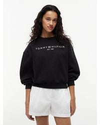 Tommy Hilfiger - Logo Relaxed Fleece Sweatshirt - Lyst