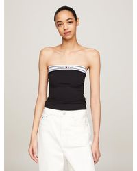 Tommy Hilfiger - Logo Tape Pull-on Tube Top - Lyst