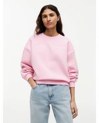 Tommy Hilfiger - Logo Relaxed Fleece Sweatshirt - Lyst
