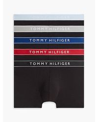 Tommy Hilfiger - 5 Pack Essential Logo Waistband Trunks - Lyst