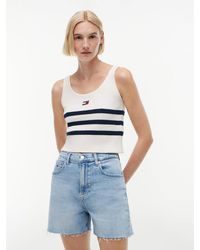 Tommy Hilfiger - Tommy Badge Stripe Knit Tank Top - Lyst