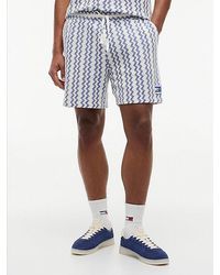 Tommy Hilfiger - Open Textured Logo Label Shorts - Lyst