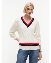 Tommy Hilfiger - Cable Knit Relaxed V-Neck Jumper - Lyst