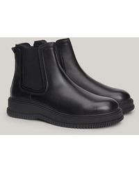 Tommy Hilfiger - Water-repellent Leather Chelsea Boots - Lyst