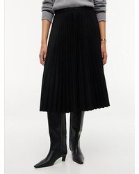 Tommy Hilfiger - Pleated Twill Midi Skirt - Lyst