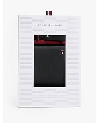 Tommy Hilfiger - Set Van Leren Creditcardhouder En Sleutelhanger - Lyst