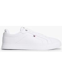 Tommy Hilfiger - Hilfiger Icon Leather Court Trainers - Lyst