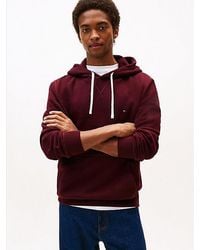 Tommy Hilfiger - Hoodie Aus Fleece Mit Flag-Stickerei - Lyst
