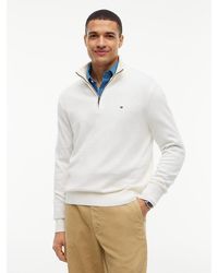 Tommy Hilfiger - Quarter-zip Jumper With Cashmere - Lyst