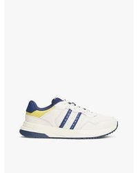 Tommy Hilfiger - Sneaker Met Fijn Profiel En Gemengde Texturen - Lyst