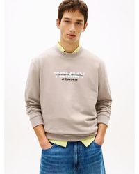 Tommy Hilfiger - Logo Sueded Terry Crew Neck Sweatshirt - Lyst