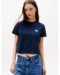 Tommy Hilfiger - T-Shirt Met Vlaglogo Op De Achterkant - Lyst