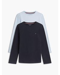 Tommy Hilfiger - 2 Pack Signature Jersey Long Sleeve Lounge T-Shirts - Lyst