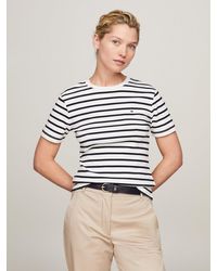 Tommy Hilfiger - Flag Embroidery Slim Fit T-shirt - Lyst