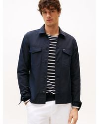 Tommy Hilfiger - Flag Embroidery Twill Shirt Jacket - Lyst