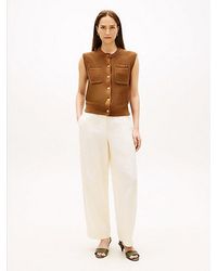 Tommy Hilfiger - Utility Barrel Leg Pure Linen Trousers - Lyst