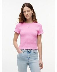 Tommy Hilfiger - Smock Flag Embroidery Slim T-Shirt - Lyst