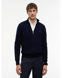Tommy Hilfiger - Zip Thru Jumper With Cashmere - Lyst