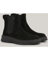 Tommy Hilfiger - Water Repellent Suede Chelsea Boots - Lyst