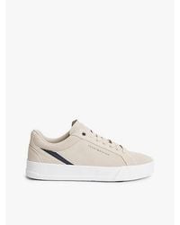Tommy Hilfiger - Suede Court Trainers - Lyst