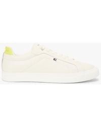 Tommy Hilfiger - Hilfiger Icon Leather Court Trainers - Lyst