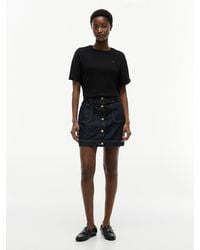 Tommy Hilfiger - Tone Button Denim Mini Skirt - Lyst