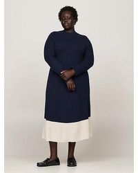 Tommy Hilfiger - Curve Slim Fit Midi-Strickkleid Mit Kaschmir - Lyst