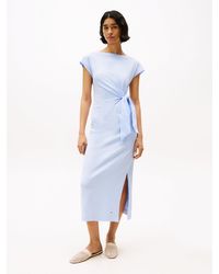 Tommy Hilfiger - Vestito Midi Slim Fit Con Scollatura A Barca - Lyst
