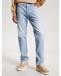 Tommy Hilfiger - Ethan Relaxed Straight Jeans Met Distressing - Lyst