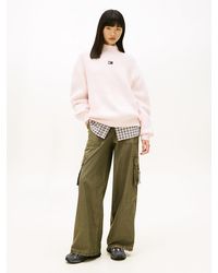Tommy Hilfiger - Wide Leg Twill Cargo Trousers - Lyst