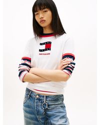 Tommy Hilfiger - Wavy Flag Contrast Ringer T-Shirt - Lyst