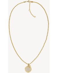 Tommy Hilfiger Vergulde Icon-ketting Met Dubbele Bedel - Metallic