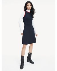 Tommy Hilfiger Sweaterjurk Met Colour-blocking - Blauw