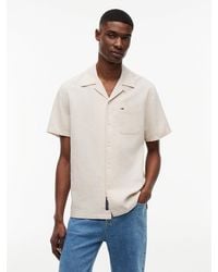 Tommy Hilfiger - Regular Fit Linen Blend Short Sleeve Shirt - Lyst