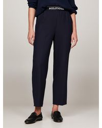 Tommy Hilfiger - Logo Waistband Slim Fit Trousers - Lyst