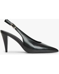 Tommy Hilfiger - Th Monogram Leather Slingback High Heels - Lyst