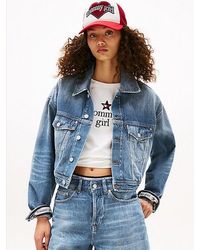 Tommy Hilfiger - Chaqueta Vaquera Tommy Girl Con Logo Trasero - Lyst
