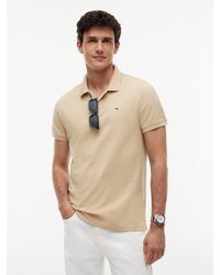 Tommy Hilfiger - Tommy Flag Slim Fit Pique Polo Shirt - Lyst