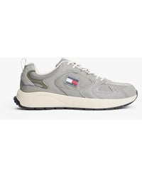 Tommy Hilfiger - Sneakers Con Mix Di Texture E Logo - Lyst