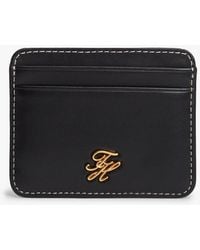 Tommy Hilfiger - Logo Plaque Leather Card Holder - Lyst