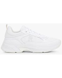 Tommy Hilfiger - Leather Mixed Texture Chunky Trainers - Lyst