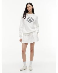 Tommy Hilfiger - Textured Twill Pleated Flared Mini Skirt - Lyst