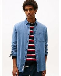 Tommy Hilfiger - Camisa De Corte Regular En Franela - Lyst