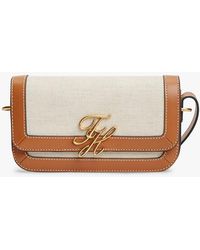 Tommy Hilfiger - Canvas Leather Trim Crossbody Bag - Lyst