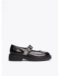 Tommy Hilfiger - Mary Jane Aus Leder Mit Blockabsatz - Lyst